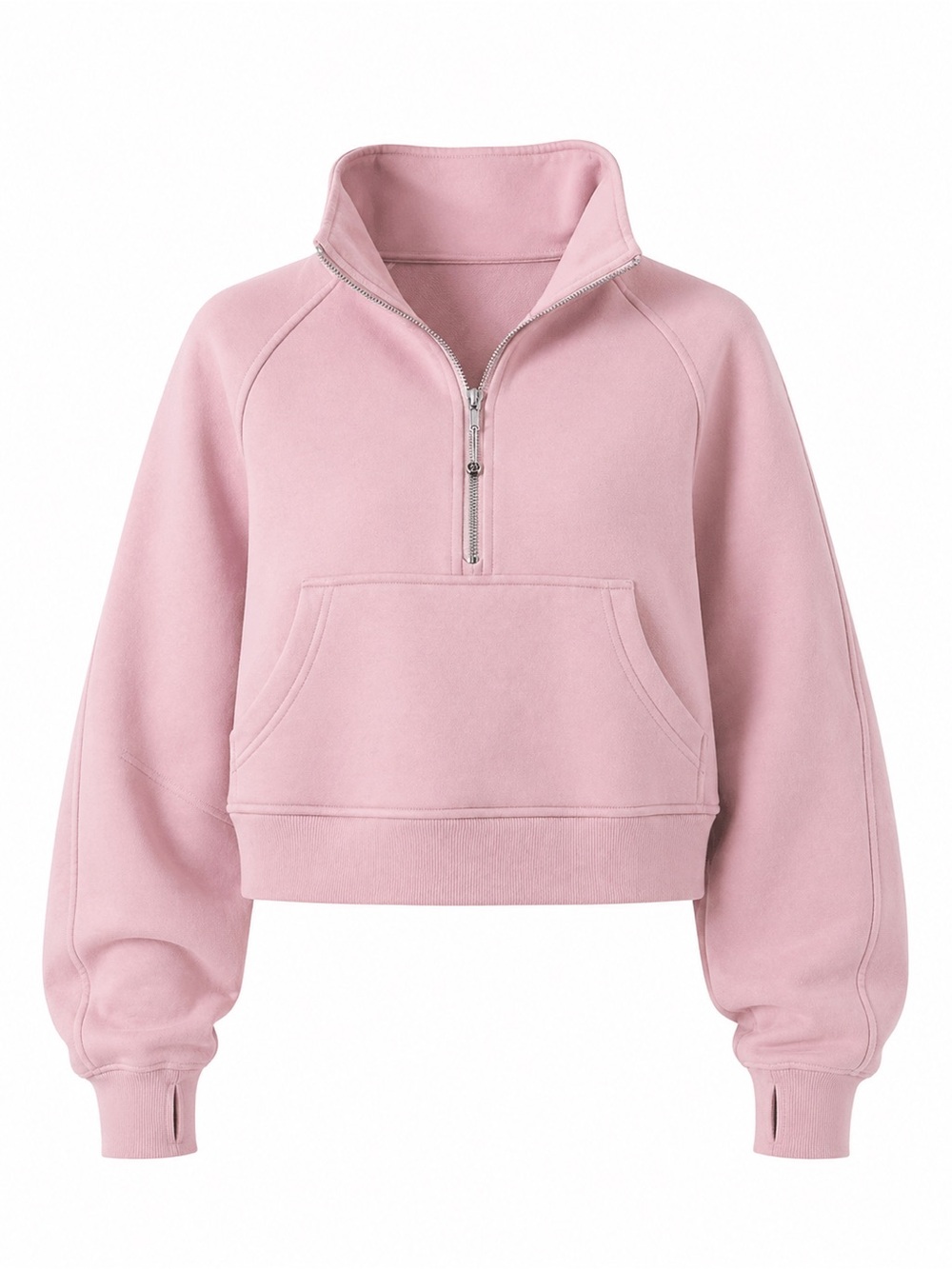 LULULEMON Scuba Oversized Funnel Neck Half Zip Pink Peony XS/S Sweater
